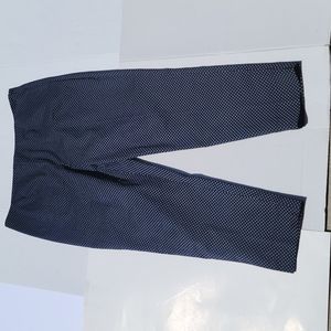 Ellen Tracy 98% Cotton Polka dot Side Zipper Ankle Slits Pants SZ 14